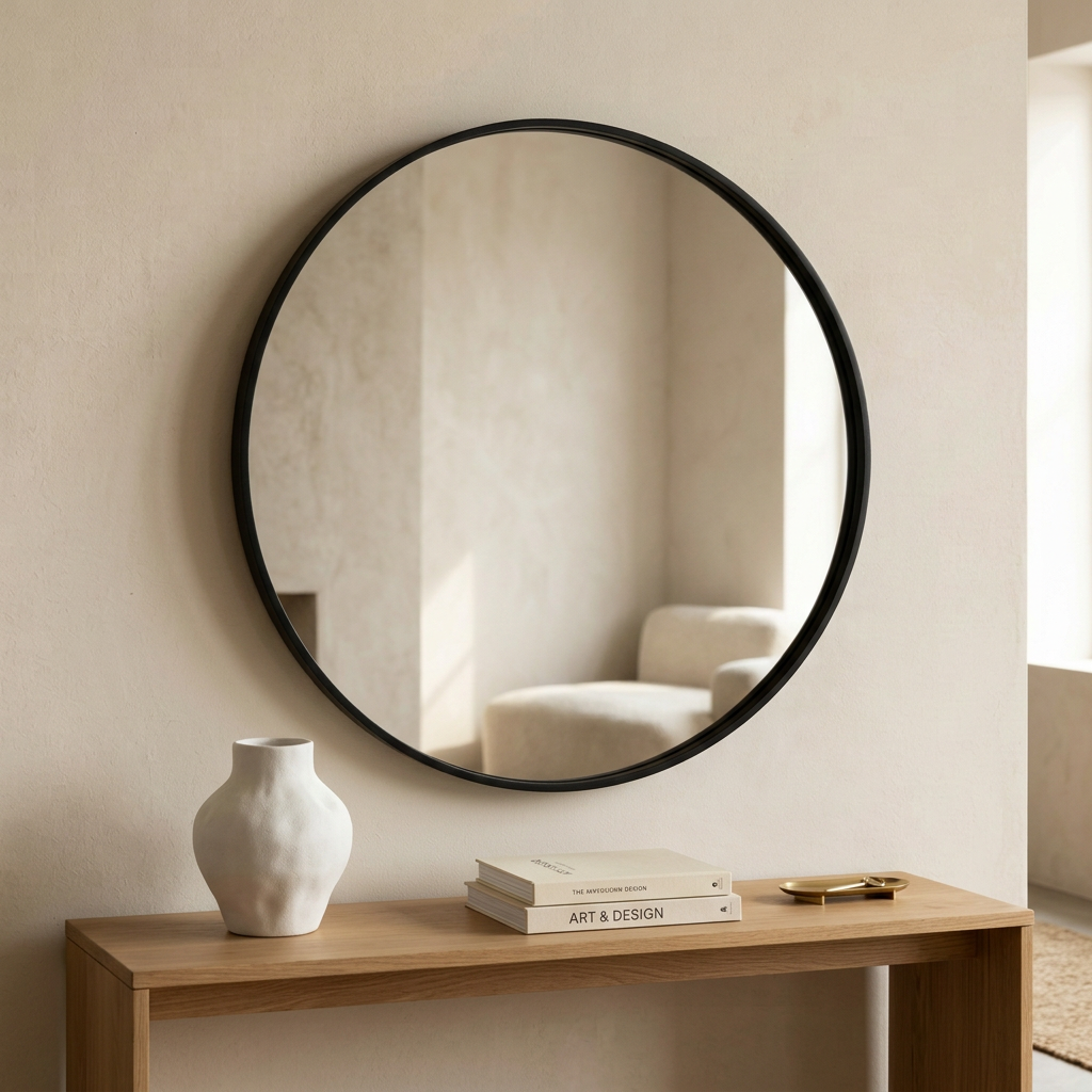 Orsen Round Metal Wall Mirror 32