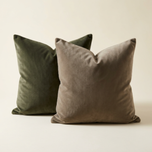 Sable Velvet Decorative Pillow Set