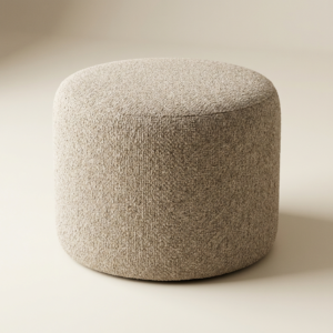 Vale Textured Round Pouf